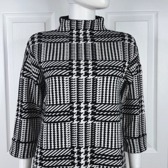 MAX STUDIO women's houndstooth knit sweater large - Picture 2 of 2
